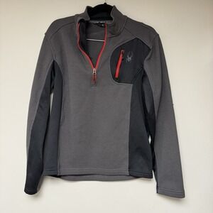 Spyder Men's Black Zip Up Jacket Size M